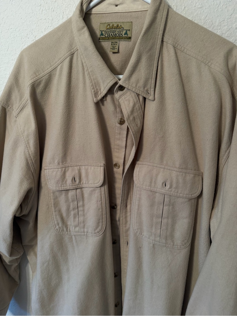 Cabela's Beige/Tan Chamois Field Shirt Jacket
